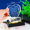 YWHL Crystal Daughter Gifts from Mom Dad, Laser Engraving Birthday Present for Daughter Adult, Heart Shaped Glass Keepsake for Mother's Day Christmas Graduation