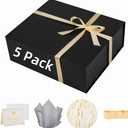 UoeRing 5 Pack Black Extra Large Gift Box 17x14.5x6 Inch Magnetic Lid, 1 Count