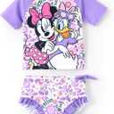 Disney Princess Frozen Marvel Elsa Minnie Toddler Girl Swimsuit Tankini Bathing Suit 2 Piece Swimwear UPF 50+ Rashguard  5-6 Years