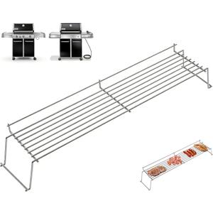 DcYourHome 65054 Warming Rack for Weber Genesis 300 Series (2007-2016), for Weber Genesis E310 E330 E320 S310 S330 S320 EP-330 EP-320 Grill Parts, Stainless Steel Warming Rack for Weber 81323 62749