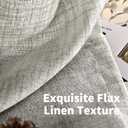 YoungsTex Dark Grey Linen Curtains 72 Inch Length for Living Room, Textured Semi Sheer Window Drapes with Bronze Grommet Light Filtering for Bedroom Dining, 2 Panels, 52 X 72 Inch