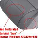 SecosAutoparts Driver Side Bottom Replacement Leather Seat Cover Gray Compatible with Chevy Silverado SLT SLE Z71 2014 2015 2016 2017 2018 2019