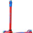 Dribbl 3-Wheel Kids Scooter - Lean-to-Steer Technology, Adjustable Height Handlebar, Anti-Slip Deck, Scooter for Boys & Girls Ages 3+, Child Safety Approved, Support Riders Up To 165 lbs, Red and Blue