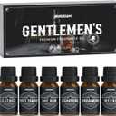 Essential Oils for Men, ARVIDSSON Masculine Essential Oils, Manly Fragrance Oils for Diffuser, Sandalwood, Cedarwood, Leather, Sweet Tobacco, Bay Rum, Myrrh, Gift for Men