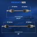 MAXFAVOR CV Axle Joint Assembly Front Compatible with Honda Civic 2006 2007 2008 2009 2010 2011 EXL LX-S DX EX EX-L GX LX Sedan Coupe Auto Trans 1.8L I4 w/AT FWD, CV Axle Shaft Front Left Right Side
