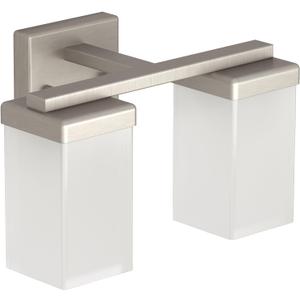 Moen YB8862BN 2-Light Dual-Mount Bath Bathroom Vanity Fixture with Frosted Glass, Brushed Nickel