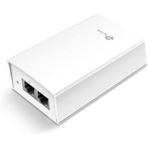 TP-Link PoE Injector | PoE Adapter 48V DC Passive PoE | Gigabit Ports | Up to 100 Meters(325 feet) | Wall Mountable Design (TL-PoE4824G) (White)