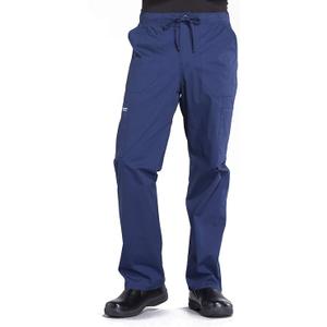 Cherokee Men's Scrub Pant Tapered Leg Fly Front Cargo Pant with 4 Pockets WW190m Size Extra Large, Blue