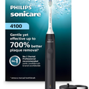 Philips Sonicare 4100 Series Electric Toothbrush  Sonic Toothbrush with Advanced Sonic Technology, Pressure Sensor, Two Intensity Settings, Smartimer & Quadpacer, Black, Model HX3681/24