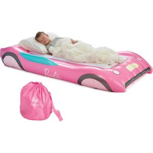 Barbie & FUNBOY Kids Sleepover Travel Bed & Air Mattress. Perfect for Sleepovers. Includes Carrying Storage Bag, Twin