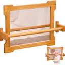 GTian Montessori Pull Up Bar for Infants Montessori Mirror Baby Wall, Baby Pull Up Bar, Montessori 3-in-1 Shatterproof Mirror, Wooden Pull Up Bar, Toddler Pull Up Bar