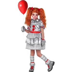Morph Movie Clown Costume For Girls - Scary Kids Halloween Costume - Creepy Clown Outfit For Girls (Small)