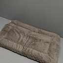 Dog Bed Crate Mat, Soft Durable Washable Anti-Slip Kennel Pad for Dogs & Cats, Reversible (Light Gray, S(24"*18"*1.5"))