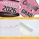 Large 11 PCS Graduation Yard Signs, Class of 2026 Congrats Grad Outdoor Lawn Yard Sign with Stakes, Graduate Yard Decorations for College High School Party, Pink