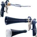 High Pressure Car Interior Cleaning Gun Automobile Detailing Washing Gun with Brush-Works with Air Compressor(Aluminium Rotate Tube), Z-014 with Air Regulator Control