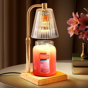 Marycele Candle Warmer Lamp, Electric Candle Lamp Warmer, for Mom, Bedroom Home Decor Dimmable Wax Melt Warmer for Scented Wax with 2 Bulbs, Birthday Gifts for Women
