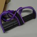 Multifunction Tension Rope, 6-Tube Elastic Yoga Pedal Puller Resistance Band, Natural Latex Tension Rope Fitness Equipment, for Abdomen/Waist/Arm/Leg Stretching Slimming Training (Purple)