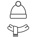 Scarf Cap Outdoor Windproof Thermal Fleece Lined Face Cover for Cold Weather (Coffee),  2 Pcs