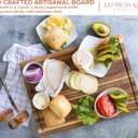 Saffron & Sage Extra Large Wood Cutting Board - Thick 23 x 17 x 1.5 Inch Acacia Wooden Cutting Boards for Kitchen use with Deep Juice Groove, Reversible Chopping Board Doubles as a Charcuterie Board