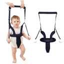 Baby Walking Helper, Handheld Harness, Infant Toddler Walker Assistant Belt, Standing Support for Babies 8-16 Months (Dark Blue)