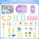Toddler Water Table for Kids - Sand and Water Table with 28PCS Toy Accessories & Rain Shower Sprinkler, Outdoor Sensory Water Play Table, STEM Toy Summer Gift for Boys Girls Ages 3-8