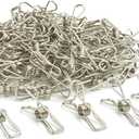 Wire Clothespins Laundry Chip Clips - 100 Pack Bulk Clothes Pins Heave Duty,Durable Metal Clothes Pegs Long-Lasting Strong-Grip Multi-Purpose for Clothesline,Snack Bags,Pictures,Paper at Home,Office (Silver)