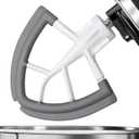 Flex Edge Beater for KitchenAid, Mixer Attachement Compatible With KitchenAid, Mixer Accessory, Fits Tilt-Head Stand Mixer Bowls For 4.5-5 Quart Bowls, Beater With Silicone Edges, Grey