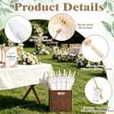 12 Sets 33 Inch White Paper Parasol Umbrella for Wedding Chinese Japanese Paper Umbrella With Foldable Storage Basket DIY Painting White Parasol Thank You Wedding Favors for Guest Bridal Shower