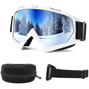 Braylin Adult Ski Goggles, 1-Pack Snowboard Goggles for Youth, Teens, Men & Women, Wide View Snowmobile Goggles