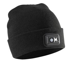 Panther Vision LED Hat Light - POWERCAP 2.5 USB Rechargeable LED Beanie Light Hat - Bright LEDs and IPX4 Water Resistance Gifts for Dad Father Men Husband Warm Knitted Cap - Black
