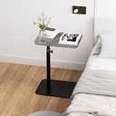 TV Tray C Shaped End Table Food Snack Trays for Eating