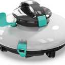 Cordless Robotic Pool Cleaner, Automatic Above Ground Pool Vacuum with 70 Mins Runtime, 15KPa Powerful Suction, Self-Parking, Lightweight, Ideal for Above-Ground Flat Pools up to 38 Feet, Lake Blue