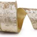 LaRibbons Brown Velvet Ribbon Wired, Luxury Christmas Ribbon for Gift Wrapping, Tree, Wreath Bows, Outdoor and Holiday Decor  2.5 Inch x 10 Yards