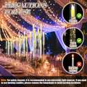 Tandefio 4 Pcs 10 Arm Wedding Acrylic Candelabra Table Centerpieces with 40 LED Candle 46.5'' Tall Floor Candlestick Clear Metal Candle Holder with Lampshade for Ceremony Easter Birthday Anniversaries