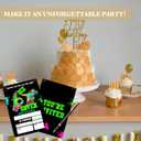 7th Birthday Invitations, 6 7 Neon Graffiti Birthday Party Invites Cards With Envelopes For Girls Boys, I Was 6 Now I'm 7 Birthday Party Decorations Supplies, 20 Pack (27)
