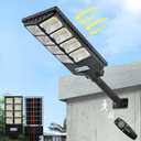 Viruhaka Solar Outdoor Lights,448LEDs Street Lights with 20000LM Hight Brightness, IP66 Waterproof Security Flood Light, Dusk to Dawn Solar Street Lights, for Exterior Wall, Patio, Yard, Deck, Garden