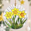 Birth Flower Christmas Decorations for Tree, Christmas Ornaments, Keepsake Ornaments, Holiday Decor, Holiday or Xmas Gifts, Birthday Gifts, Gift for Flower Lovers - Gift for People Born in March