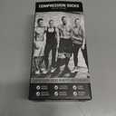 CHARMKING Compression Socks for Women & Men Circulation (3 Pairs) 15-20 mmHg is Best Support for Athletic Running Cycling (Small-Medium, 01 /Black/Black)