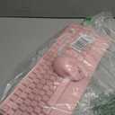 MEETION Wireless Keyboard and Mouse, Full-Sized Cordless Keyboard with Wrist Rest, 3 DPI Adjustable Mouse, Keyboard and Mouse Set with 2.4GHz USB Receiver, for PC/Computer/Laptop/Windows/Mac, Pink