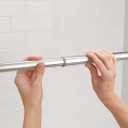 Moen Chrome 44-72-Inch Adjustable Tension Mounted Straight Shower Curtain Rod for Bathroom, No Drilling Needed, TR1000CH