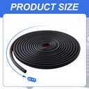 35 ft Trailer Ramp & Swing Door Seal, High Elastic Rubber Weather Stripping, Adhesive Backing Blocks Rain Dust Insects, Noise Reduction, Cuttable