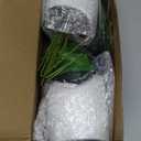 Der Rose 2 Pack Fake Plants Artificial Tropical Plants Indoor in White Pot for Home Office Desk Accessories Bathroom Sage Green Decor