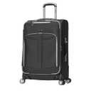 Olympia U.S.A. Tuscany 22-Inch Luggage Expandable Double 4 Wheel Spinner Suitcase with Front Zipper Pocket Black