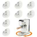 Self Adhesive Caster Wheels, Appliance Rollers for Kitchen Appliances, 360 Swivel Universal Wheel Mini Ball Transfer Roller for Storage Box, Small Furniture (with 3 Ball Bearings, White, 8 PCS)