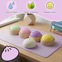 Dumpling Squishy, Mystery Squishy Dumpling Box, Sensory Stress Ball Squeeze Toys for Stress Relief, Cute Soft Decompression Dough, Birthday Gift (Yellow)