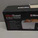 Mueller UltraToast Full Stainless Steel Toaster 4 Slice, Long Extra-Wide Slots for Bagels and Waffles, 6 Browning Levels, LED Display, Cancel/Defrost/Reheat Functions & Removable Tray, Kitchen Gadgets