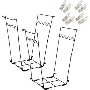 Garden Trash Bag Holder - Outdoor Leaf Bag Support Stand Multi-Use Metal Garbage Bag Holder Frame Holds 30-45 Gallons Bag for Leaves, Camping, Yard Weeding, Lawn Party(2PCS)