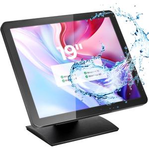 MUNBYN 19-inch POS-Touchscreen-Monitor, LED Backlit Multi-Touch-Screen-Monitor, HDMI/VGA Capacitive Display, True Flat Seamless Design for Retail, Restaurant, Bar, Gym, 2Y Protection