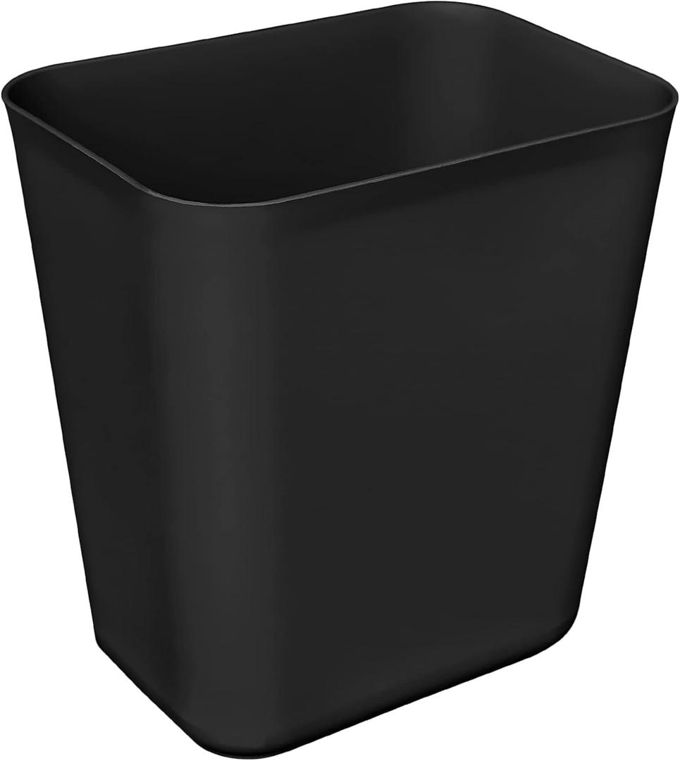 Nipogear 3.5 Gallons /13.5 Liter Efficient Plastic Trash Can Garbage Bin Wastebasket, Fits Under Desk, Kitchen, Home, Office (Black, 3.5 Gallons)