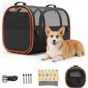 Collapsible Dog Crate for Car Travel, 25-Inch Soft Kennel